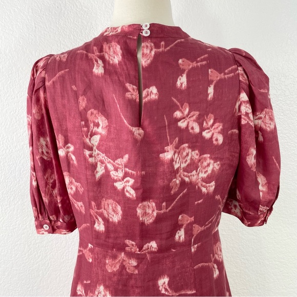 {Sea New York} Monet Floral A-Line Midi Dress, Size 10 - Picture 9 of 11